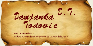 Damjanka Todović vizit kartica